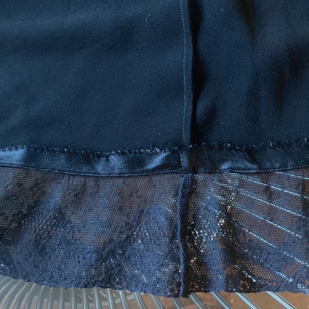 Vintage black satin slip skirt circa 1940s size M - Picture 8 of 10